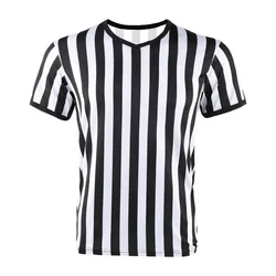 Basketball Referee Uniform T-shirt Stripe Volleyball Referee Uniform R Deformation Resistance Football Referee Uniform