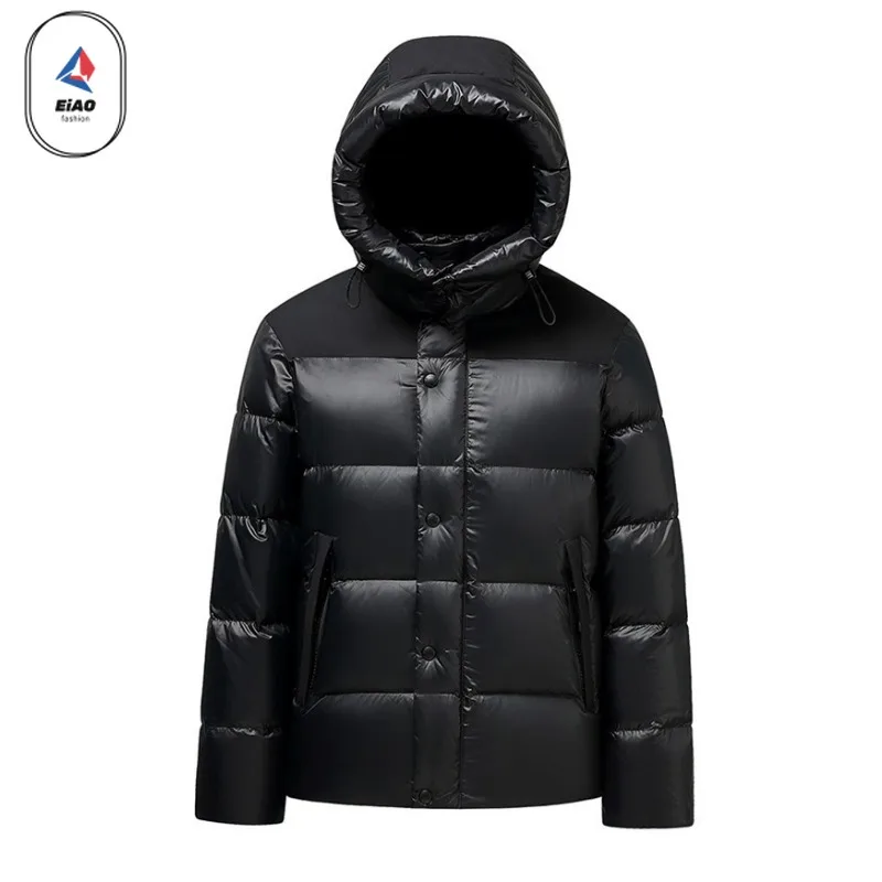 EIAO Winter Light Luxury Down Jacket Men Women Ultra-light 95% White Duck Down Padded Coat Outdoor Hiking Windproof Warm Puffer