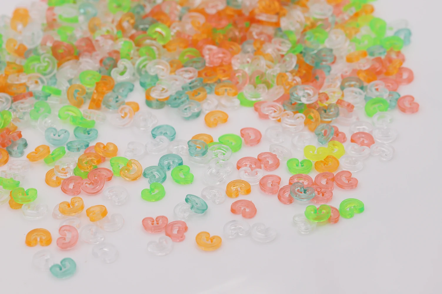 500/100Pcs 플라스틱 S C 클립 Loom 고무 밴드 클립 목걸이 팔찌에 대 한 아크릴 쥬얼리 커넥터 다채로운 걸쇠 만들기