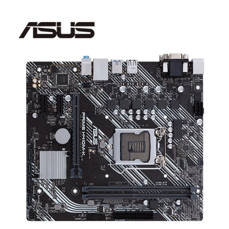 Asus-Intelデスクトップマザーボード,Prime H410M-K,lga 1200, i7, i5 