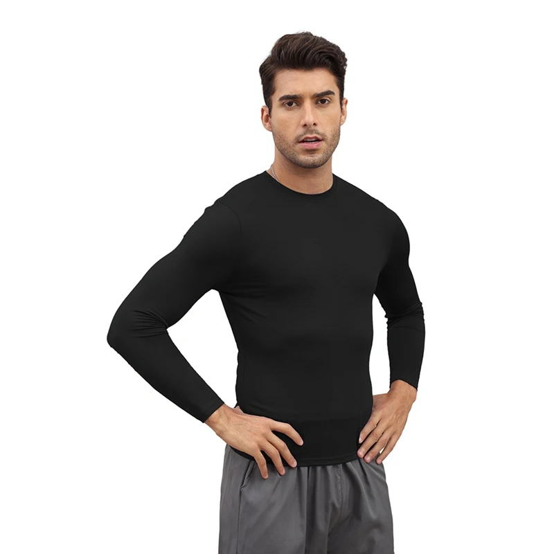 Men's Gym T-shirts Quick Dry Tights Breathable Tops Soccer Jerseys Fitness Running T Shirt Male Sportswear Compression Rashguard