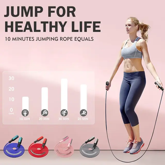 Adjustable Jump Rope Crossfit Boxing Heavy Skipping Rope Foam Grip Handles for Fitness Workouts Endurance Strength Training 6