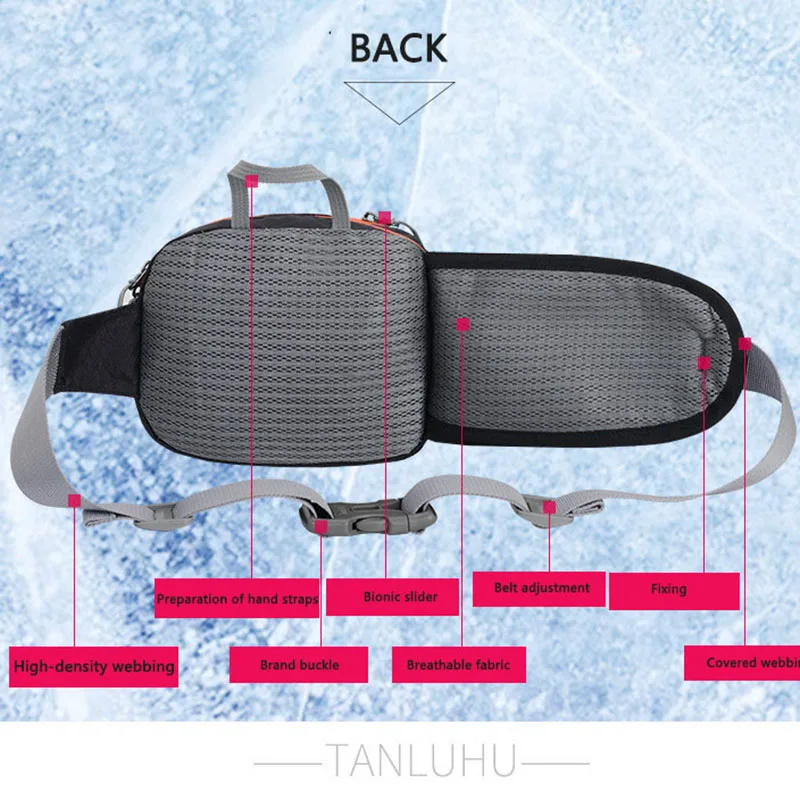 Running Bag Waist Belt Pack Outdoor Marathon Gym Sport Fitness Water Bottle Pouch Fanny Waist Pack Riding Cycling Phone Pocket 5