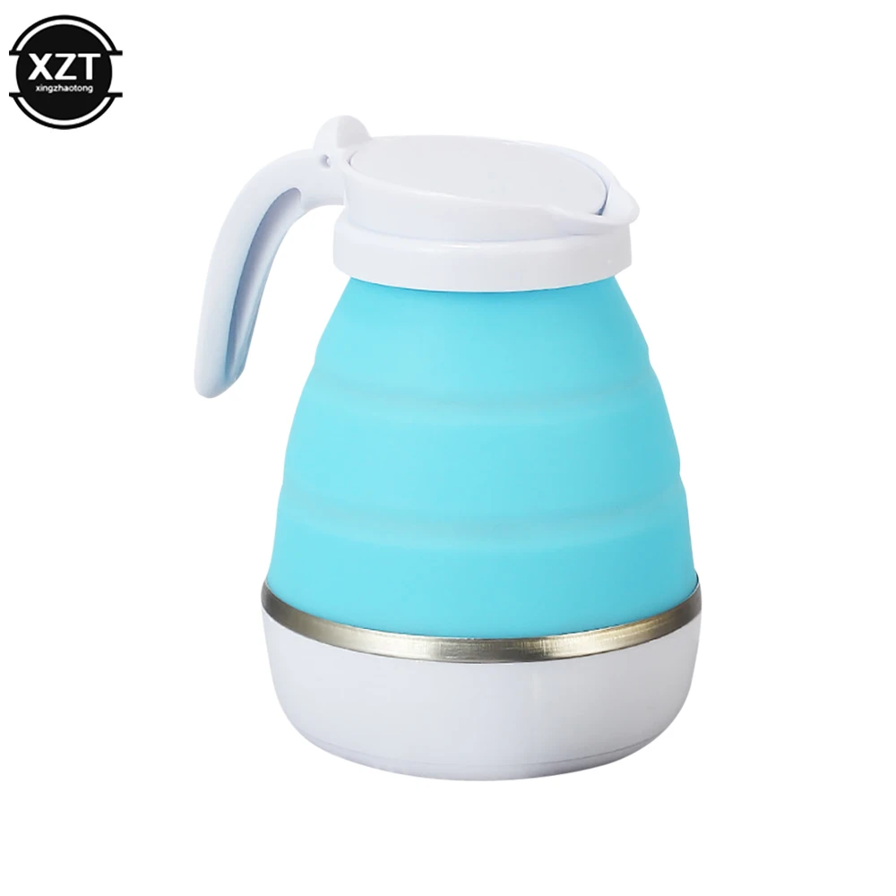 Folding Kettle Outdoor Mini Folding Kettle Portable Silicone Kettle Boil Water Tool Electric Kettle Camping Accessories for Travel Accessories folding kettle