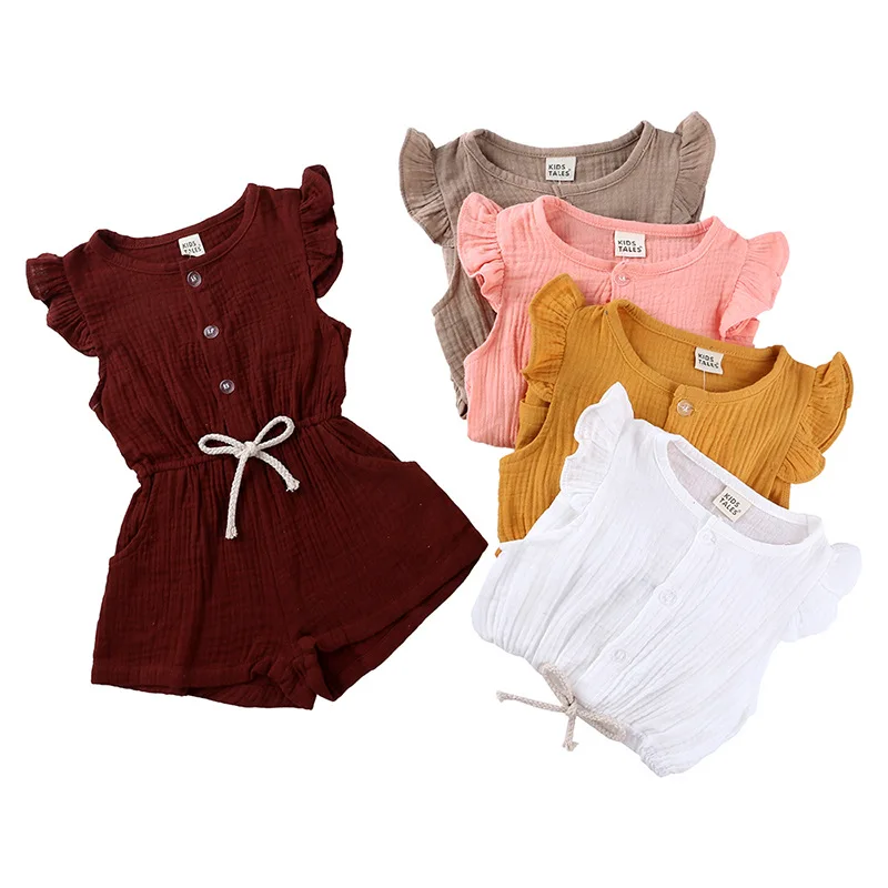 

Summer Baby Girl Romper Toddler Kids Sleeveless Baby Romper Jumpsuit Shorts One-Piece Children Clothing Newborn Baby Clothes