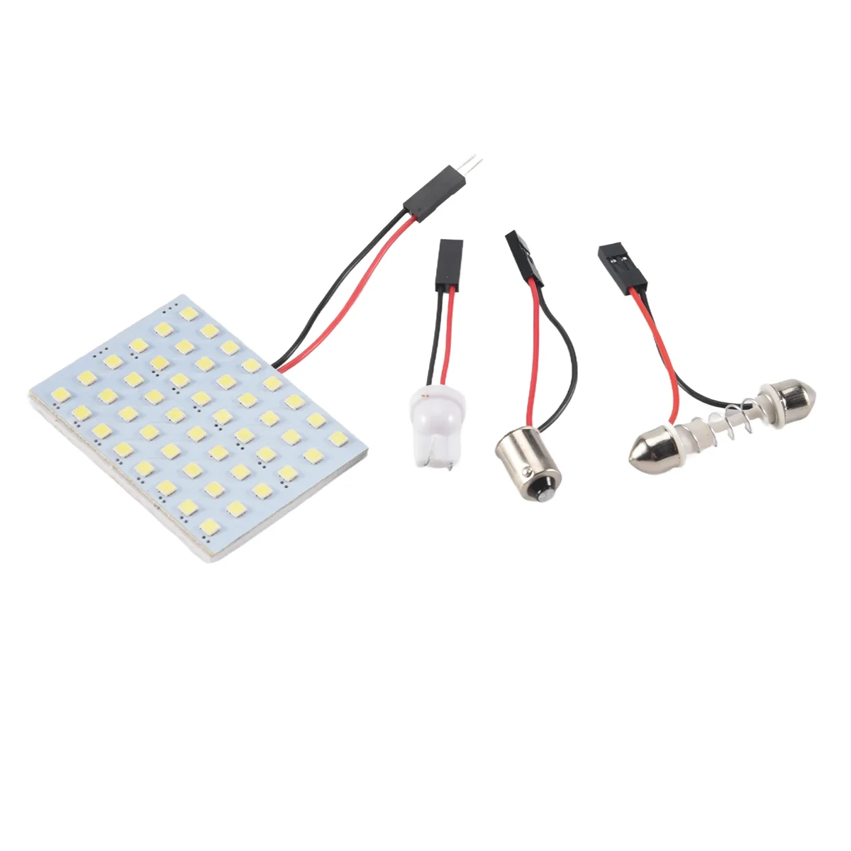 T27C 흰색 1210 SMD 48 LED 자동차 인테리어 돔 조명 패널 T10 BA9S 꽃줄 포함