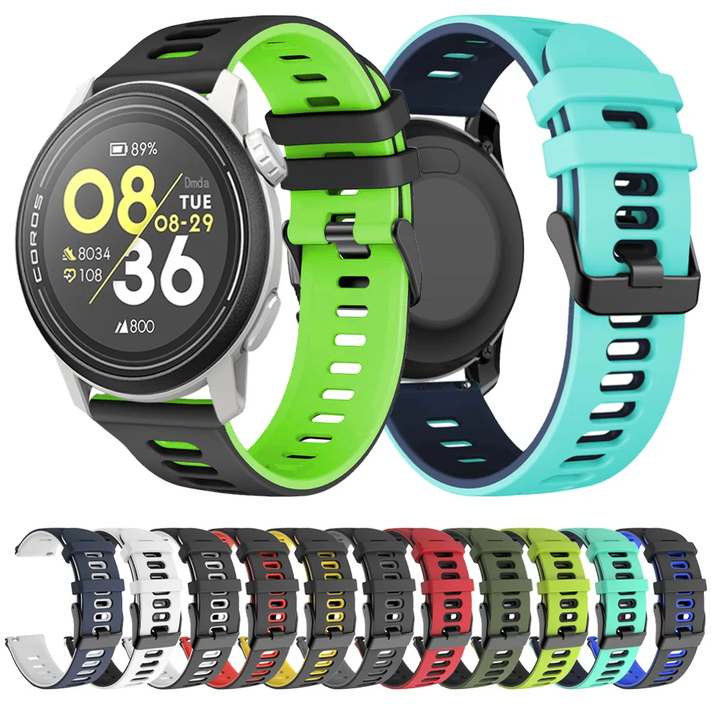 Breathable Soft Silicone Sports Watch Strap - 20mm/22mm Adjustable Bracelet