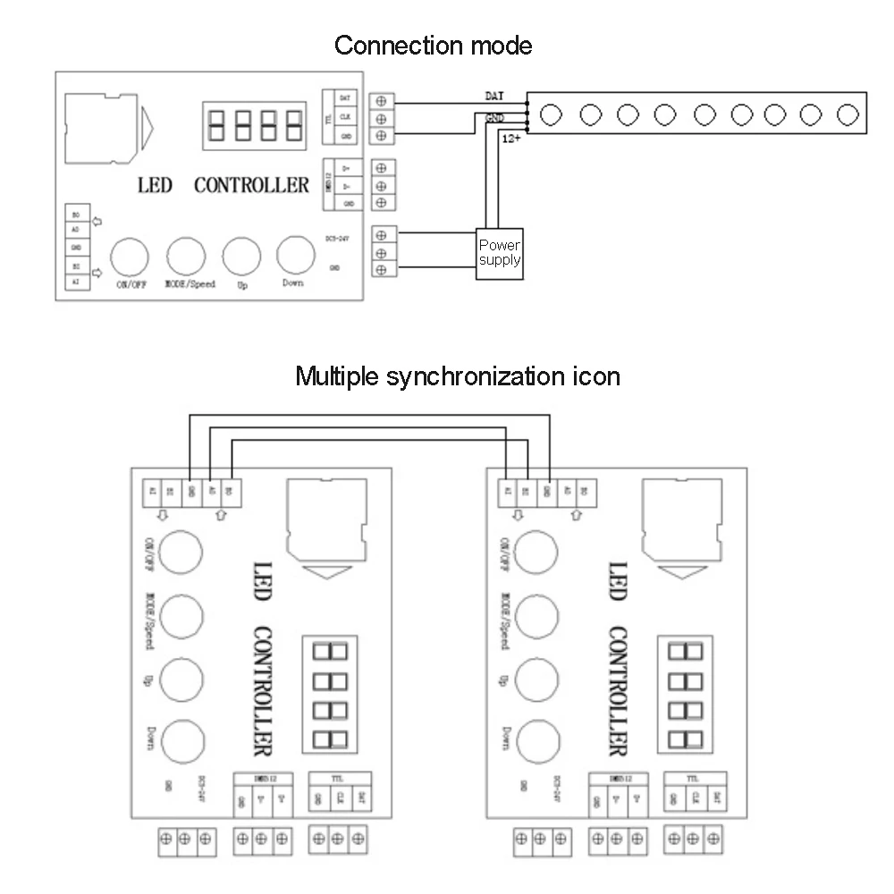 Description Picture 3 of itemDC5-12V LED Controller 2048Pixels For WS2801 WS2811 WS2812B 2048 LED Strip Light