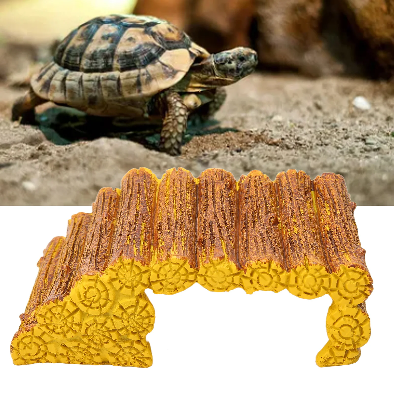 

Turtle Basking Platform Resin Landscaping Simulation Tortoise Climbing Platform For Lizards Frogs Turtles Snakes