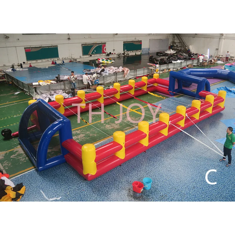 

Free air ship to door,12x6m inflatable soccer field, outdoor giant inflatable football pitch court sport game