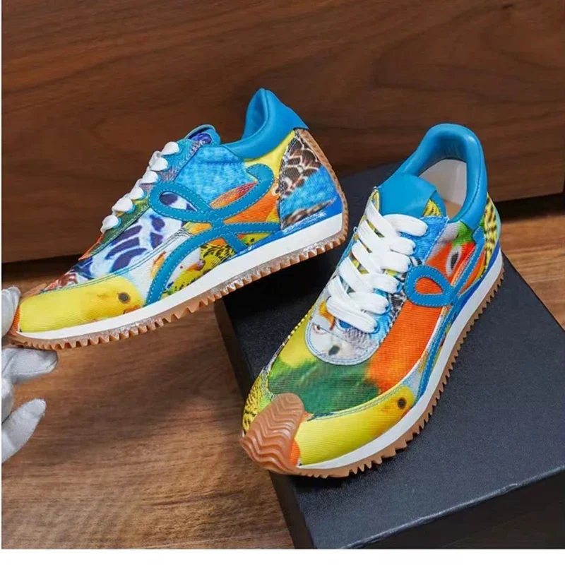 

2023 Couple's Sneakers The Inner Layer Is Heightened Cowhide Canvas Sports Shoes Leather Women Shoes Tennis Shoes Men's Shoes