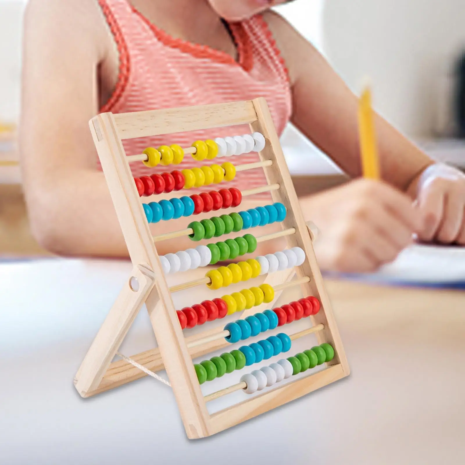 Wooden Abacus Classic Counting Tool Math Learning Toy Addition and Subtraction