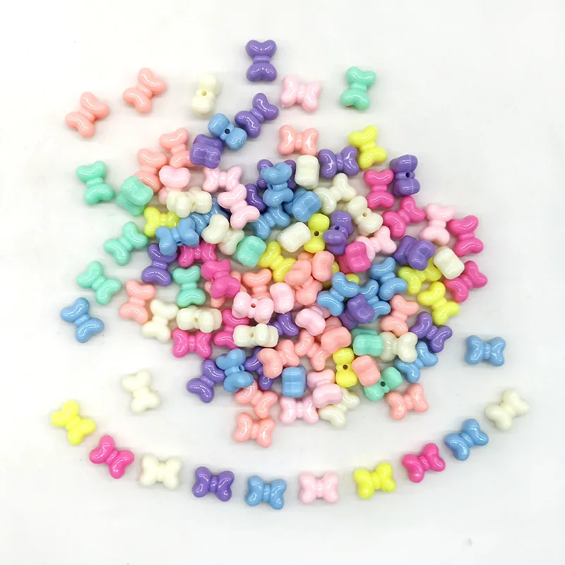 

14mm fashion acrylic bow beaded diy children's beaded toy wear beads trend handmade jewelry