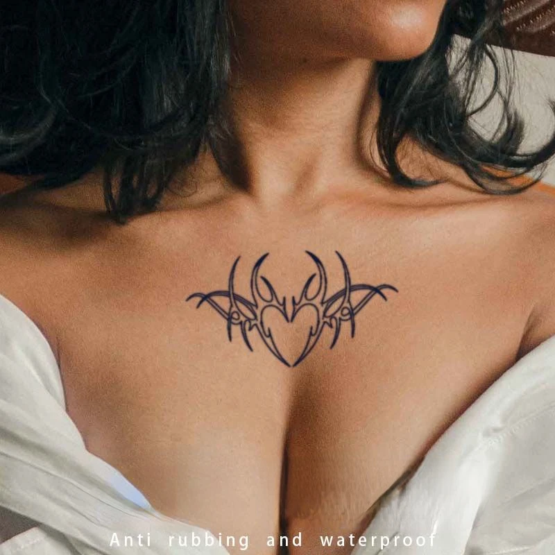 

Magic Wing Heart Herbal Juice Tattoo Sticker Sexy Babes Waterproof Durable Art Wholesale Temporary Tattoos Festival Tatoo Tatto