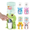 Mini Children Dual Water Dispenser Toy with Cute Pink Blue Cold/Warm Water Juice Milk Drinking Fountain Simulation Kitchen Toys 1