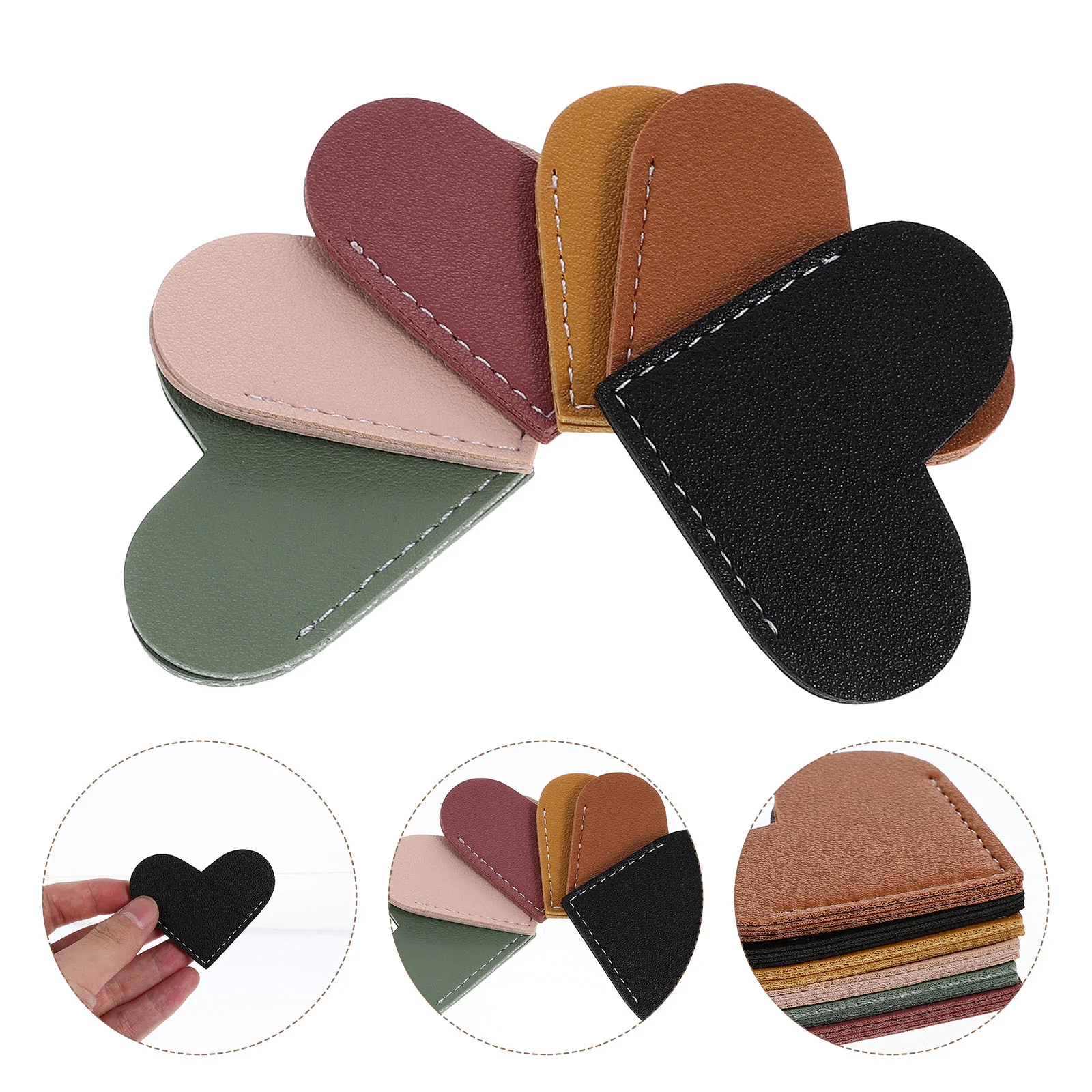 Heart Shape Bookmark for Kids magnetic bookmark,bookmarks stationery supplies 6 Pcs