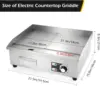 Commercial Electric Griddle 22'' Flat Top Grill Countertop Griddle 3000W 110V Stainless Steel Teppanyaki Grill Large Griddles fo 5
