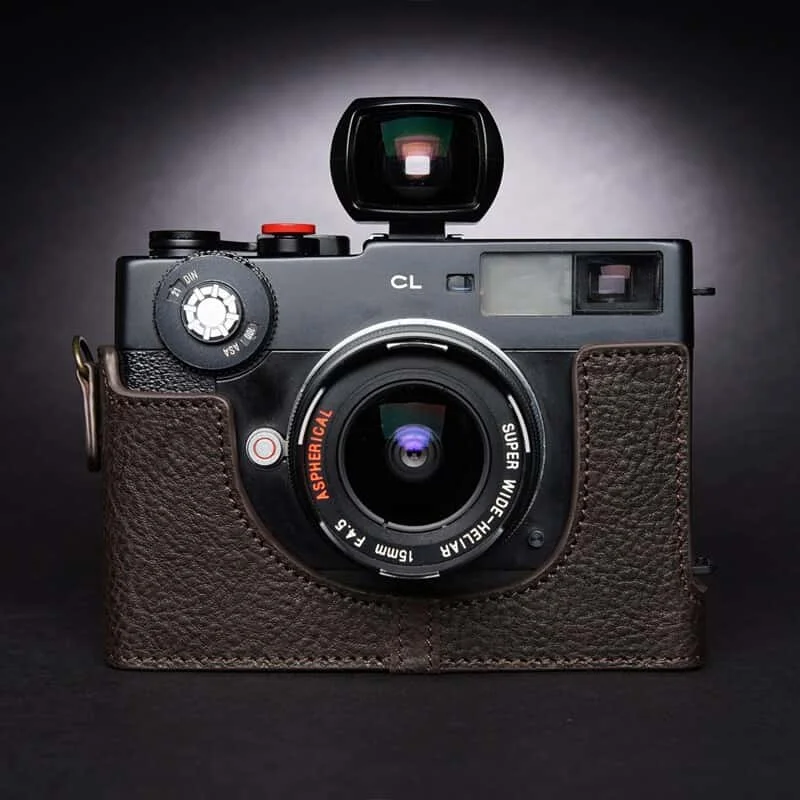 Genuine Leather Camera Half Case Cover Bag