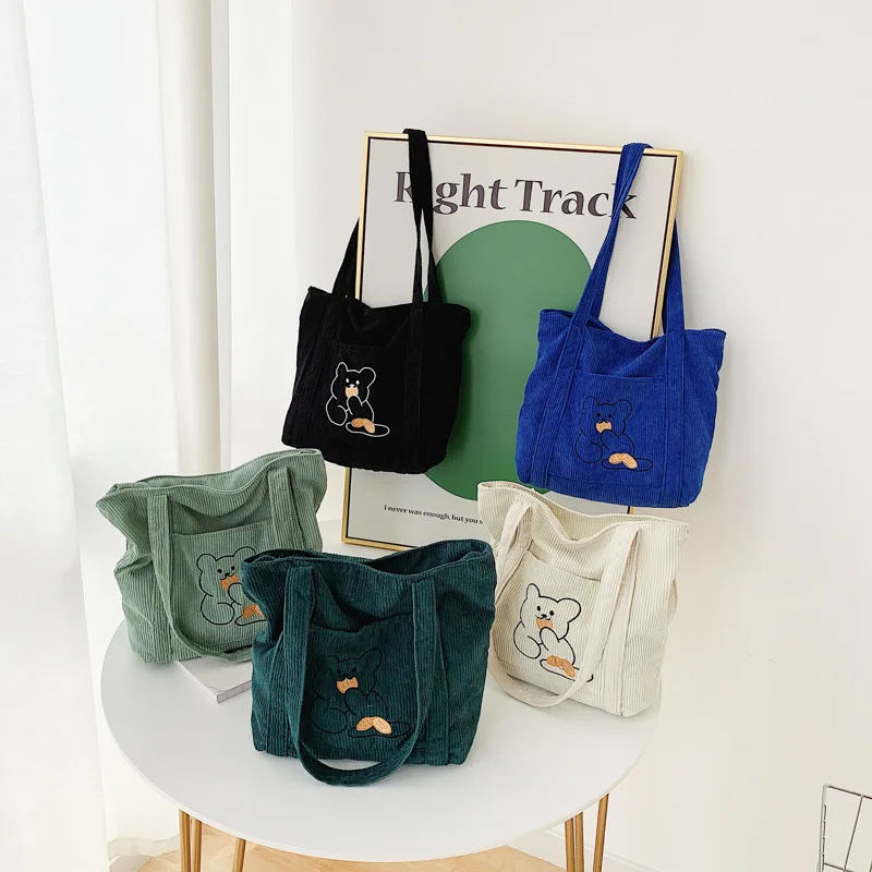 Hylhexyr Cloth Purse Solid Bookbag Simple Leisure Shopping Bags Women