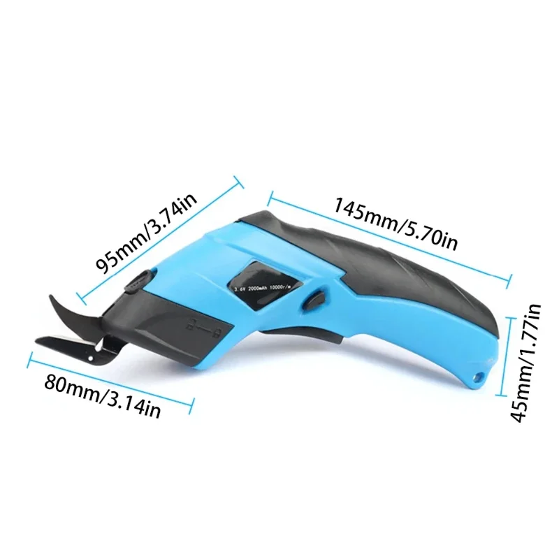 Electric Scissors Cloth Cutting Machine Lithium Charging Leather Sewing Tailor Scissor Tungsten Steel Blade Portable Hand Tool 5
