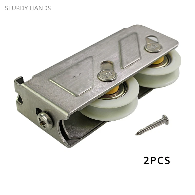 Thickened Stainless Steel Old-fashioned 888 Aluminum Alloy Door and Window Pulley Sliding Window Groove Wheel 2PCS