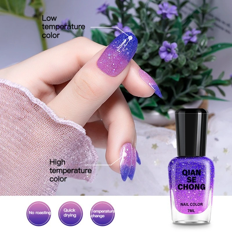 Amazon.com : ZITIANY Temperature Color Changing Soak Off UV LED Chameleon Gel  Nail Polish, Colorful Gradient Gel Nail Polish, 1Pc 8ML Removable Nail Art  Manicure Salon DIY at Home Gift for Mom :