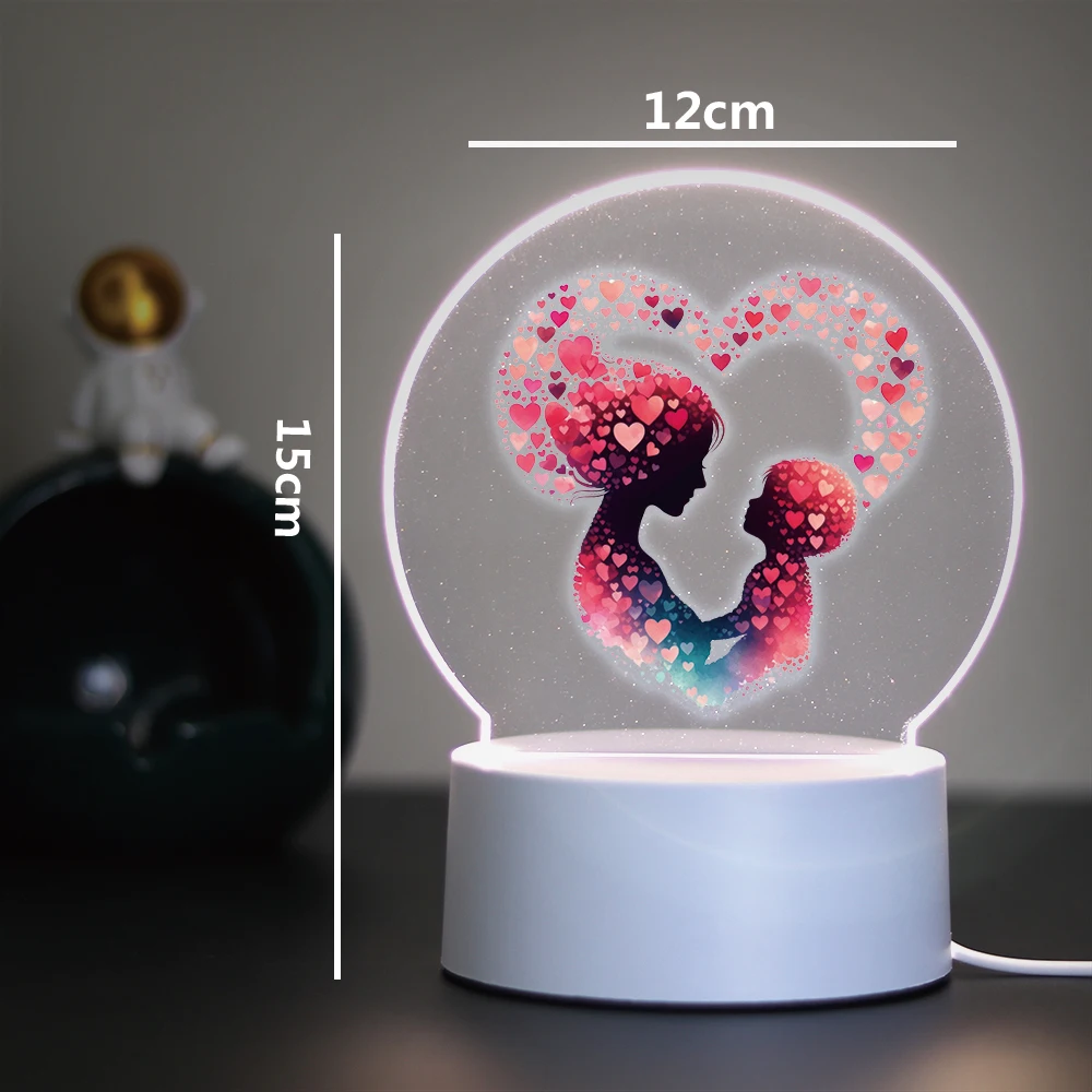 엄마와 아이 침실 장식에 대 한 3D Led 밤 램프 생일 선물 홈 룸 장식 Nightlight에 대 한 Led 밤 빛