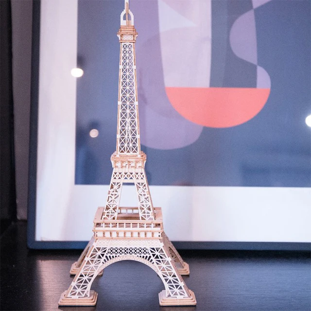 Robotime Rolife DIY 3D Tower Bridge,Big Ben,Famous Building Wooden Puzzle Game Assembly Toy Gift for Children Teen Adult 6