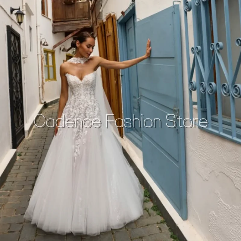 Rustic Backless Bridal Wedding Dresses 2026 Heart Neck Embroidery Embellished Wedding Dresses Pleated Hem Bridal Gown Customized