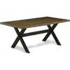 East West Furniture XT677 X-Style Kitchen Dining Table - a Rectangle Wooden Table Top with Stylish Legs, 40x72 Inch, Multi-Color 2