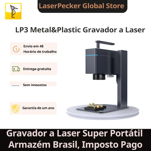 LaserPecker 3 Laser Engraver CNC Machine Optical Fiber Metal & Plastic  Engraving