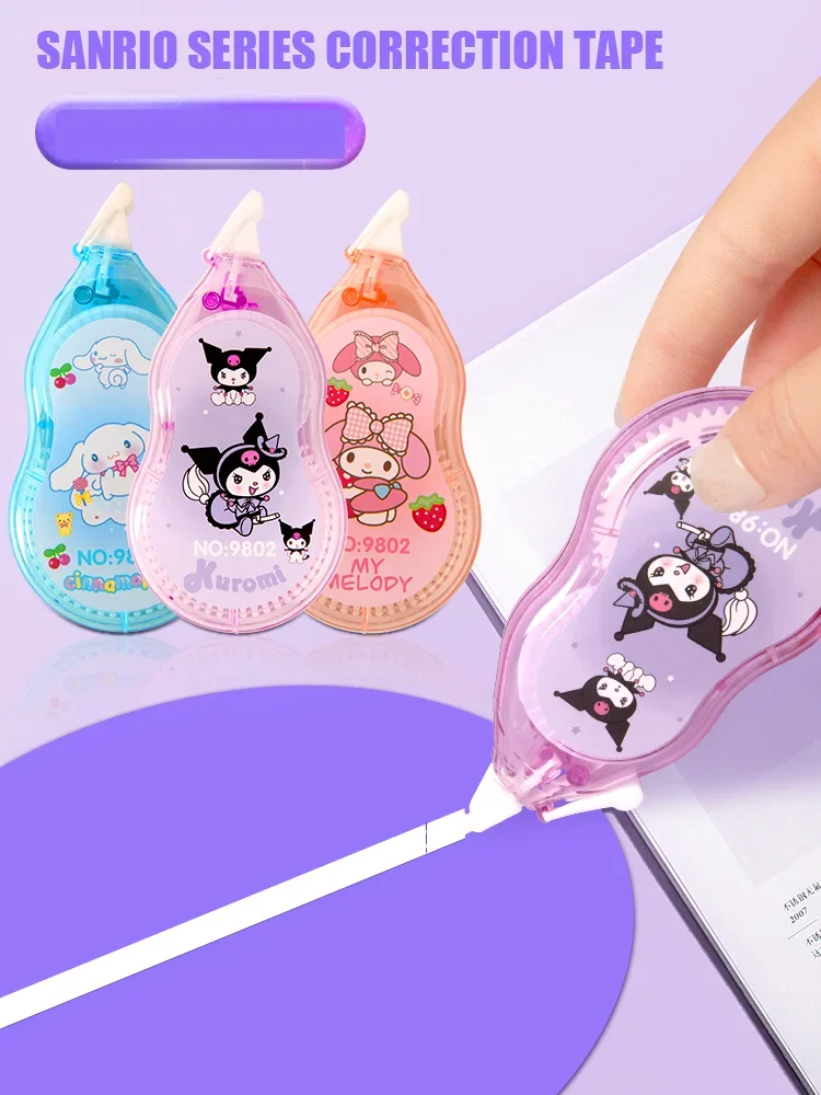 The Sanrio Family Series Kuromi Cinnamoroll Melody Correction Tape for Students correction tape