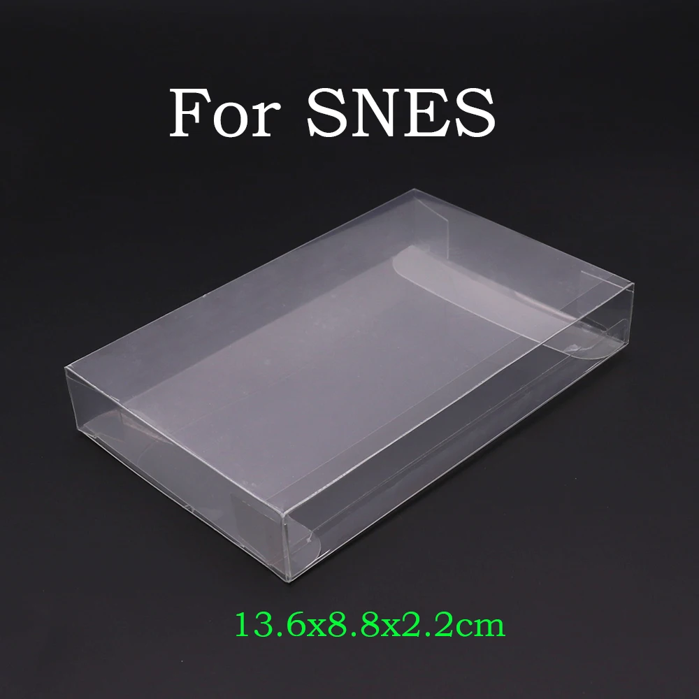 10PCS 투명 투명 게임 카트리지 상자 케이스 CIB 게임 GB GBA GBC NGPC 스위치 용 N64 NES SNES 용 플라스틱 PET 수호자