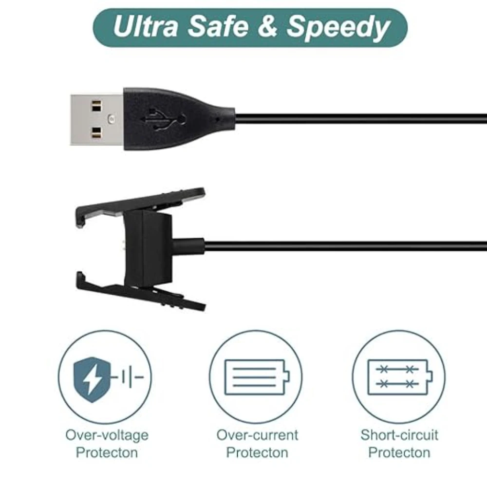Fitbit Charge 3 USB Smartwatch Charging Cable – 3.3ft Replacement Charger