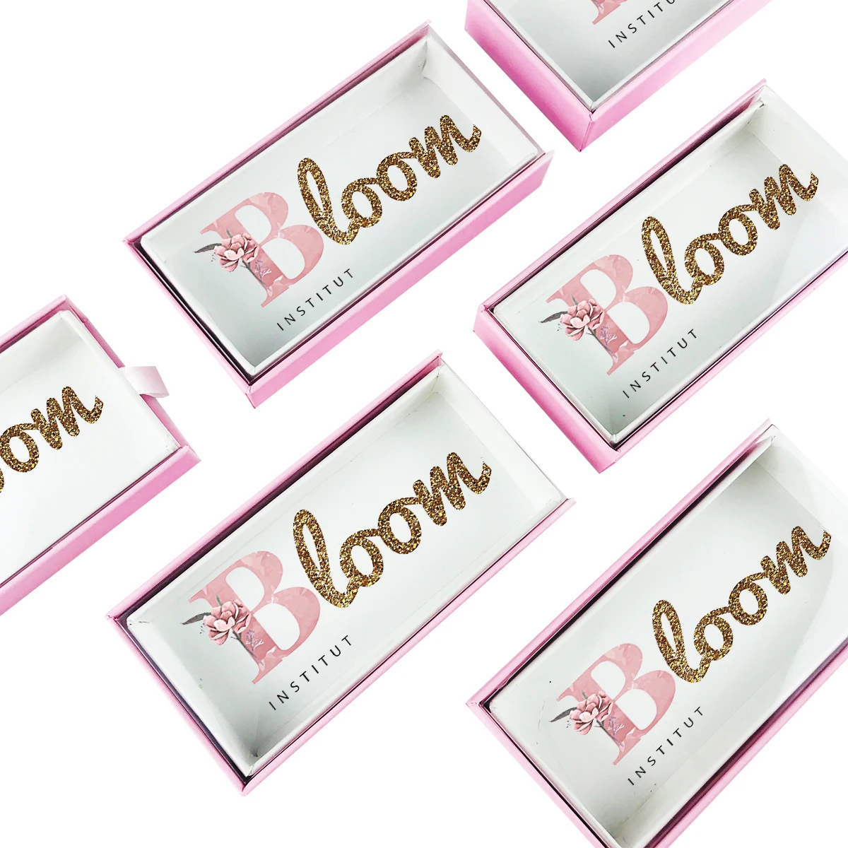 

Wholesale Square Drawer Lash Case Empty Lash Box Mink False Eyelash Packaging Boxes Glitter Paper Magnetic Box Makeup