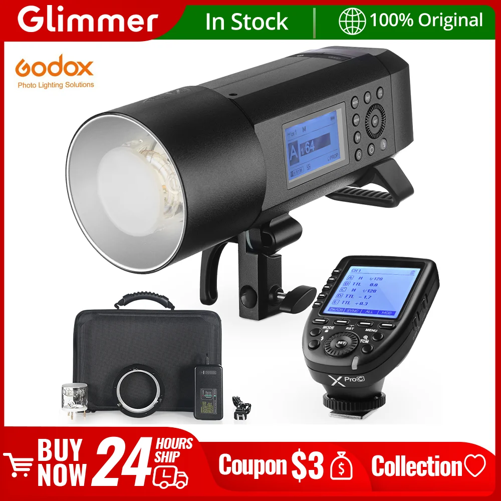 Godox-AD400-Pro-WITSTRO-All-in-One-Outdoor-Flash-AD400Pro-Li-on-Battery ...