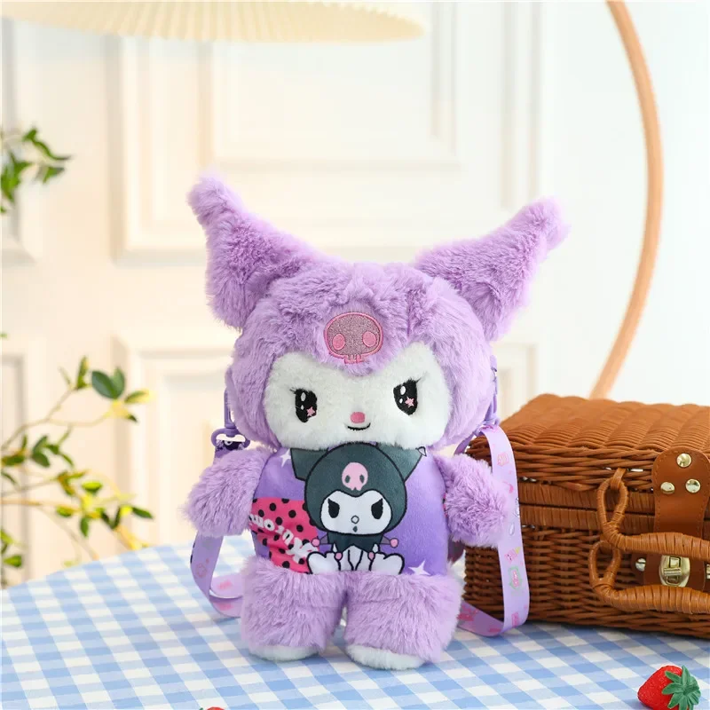 

Sanrio Anime MyMelody Cinnamoroll Kuromi Kid Shoulder Bag Plush Cartoon Imitation Rabbit Fur Kidscutecute Doll Bag Birthday Gift