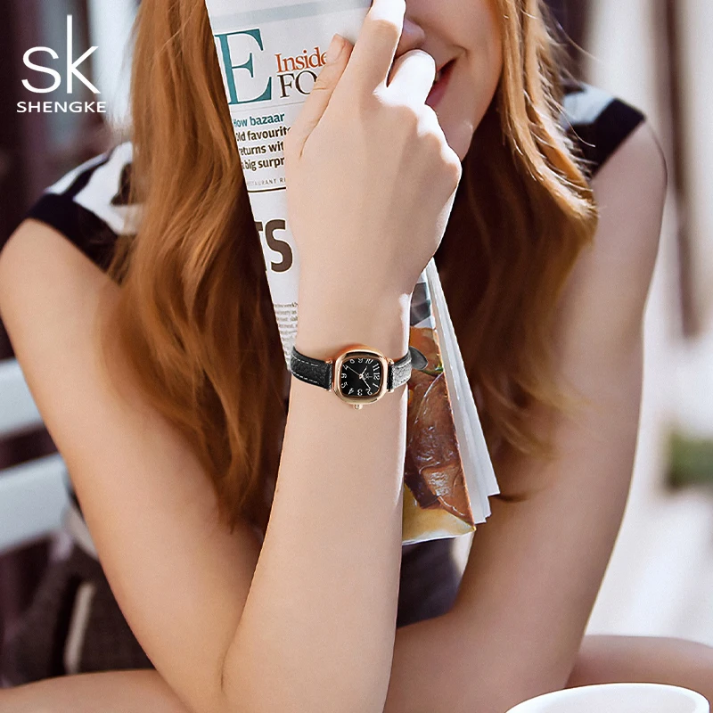 Reloj Mujer Shengke SK Watch Fashion Woman Watches Elegant Women's Quartz Wristwatches Original Ladies Clock Relogio Feminino