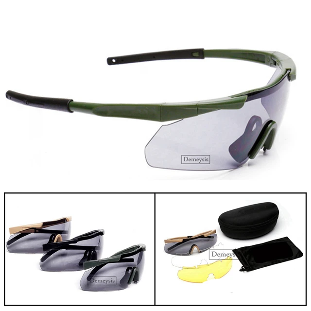 Tactical Glasses Military Goggles Bullet-proof Sunglasses with 3