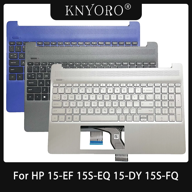 Original Novo Teclado dos Eua para hp 15-ef 15s-eq 15-dy 15s-fq Portátil Apoio de Mãos Superior Capa Case Retroiluminado L63578001 L63579-001