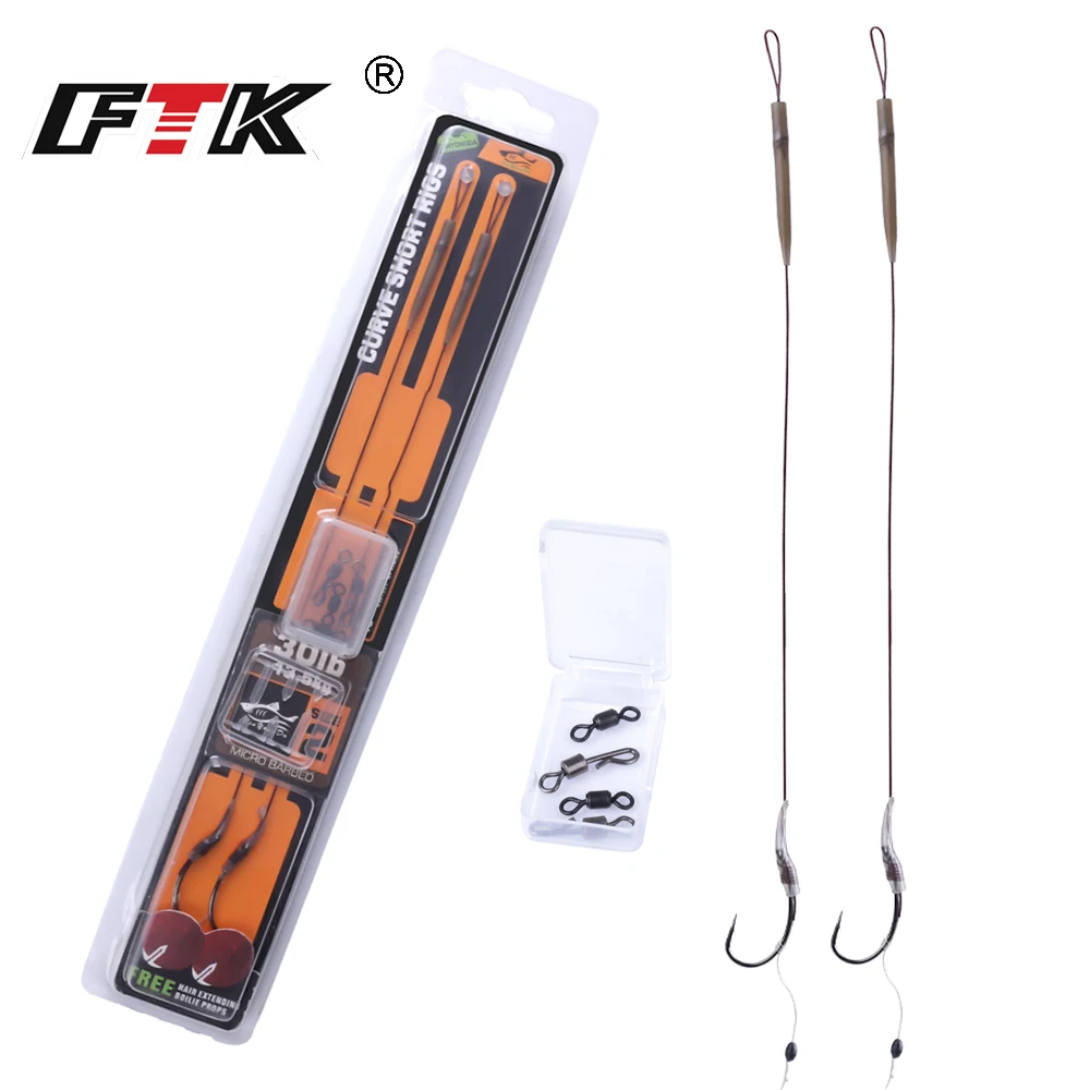 FTK European Carp Fishing Group 2#-8# 10-30LB Sub-Line Fishing Hook Set Kit for Carp Fish Tackle Pesca Iscas Tools Accessories