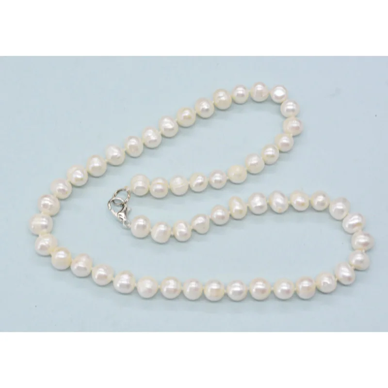 Stylish 925 Sterling Silver 9.0mm Freshwater Cultured Pearl Women Pendant Chain With Cubic Zirconia Cz Cg11fuetfl3 - View #6