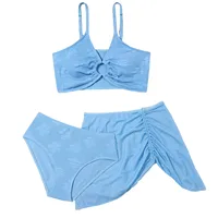 Girls Swimsuit 10 Years Playing Girl Girls 3 Pieces Beach Bikini Bathing Suit With Pants Summer Casual Holiday Surf Girl 2