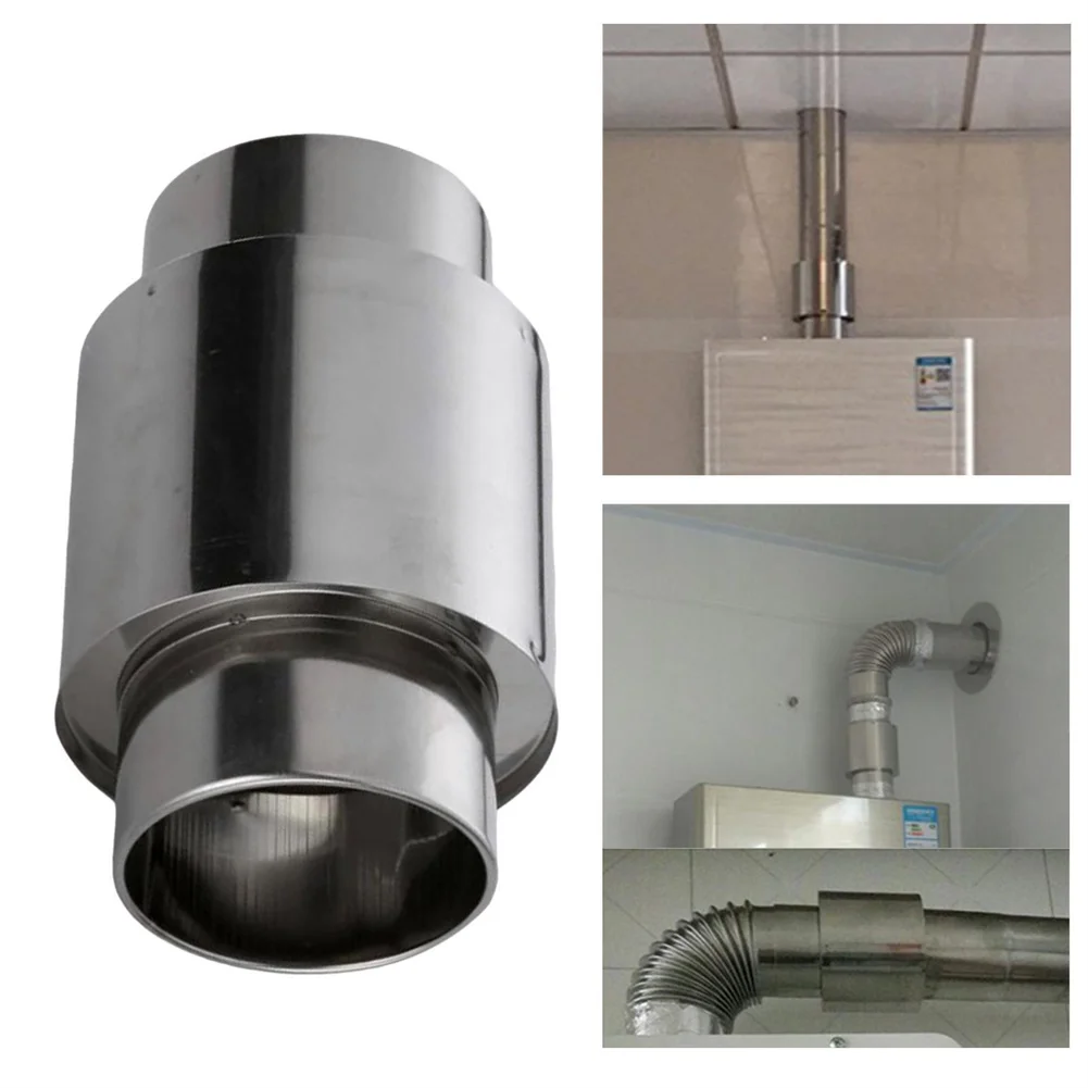 

Stove Pipe Chimney Stainless Steel Connector For Wood Log Burning Stove Exhaust Pipe Adapter Anti Backflow Check Valve