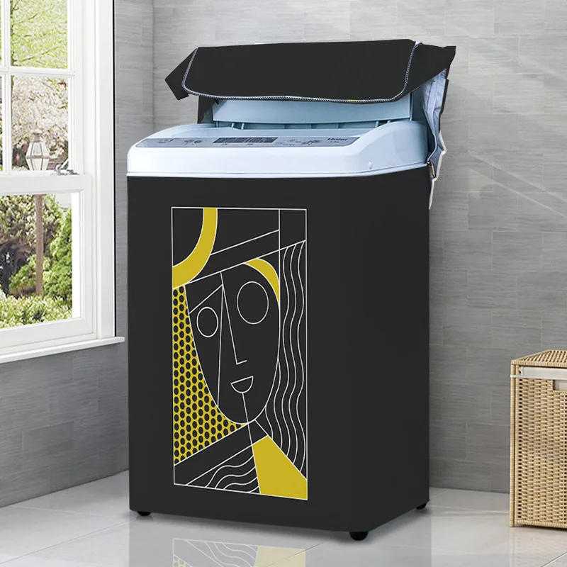 Jingzhan 2 Coperture Antipolvere Per Lavatrice E Frigorifero - Tessuto Cotonato Elasticizzato Con Custodia - 4