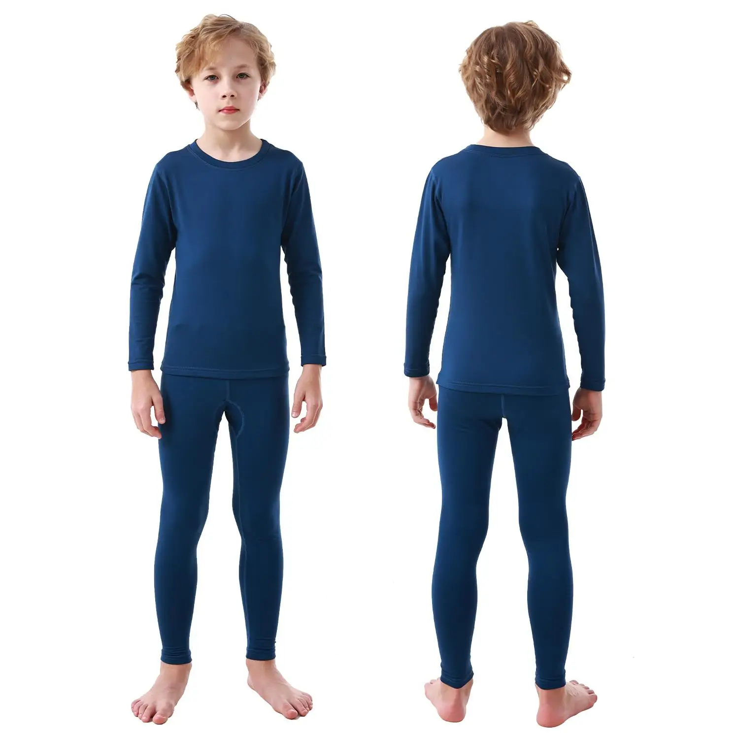 Set Termico Invernale Bambini Con Felpa E Pantaloni In Pile - American Trends