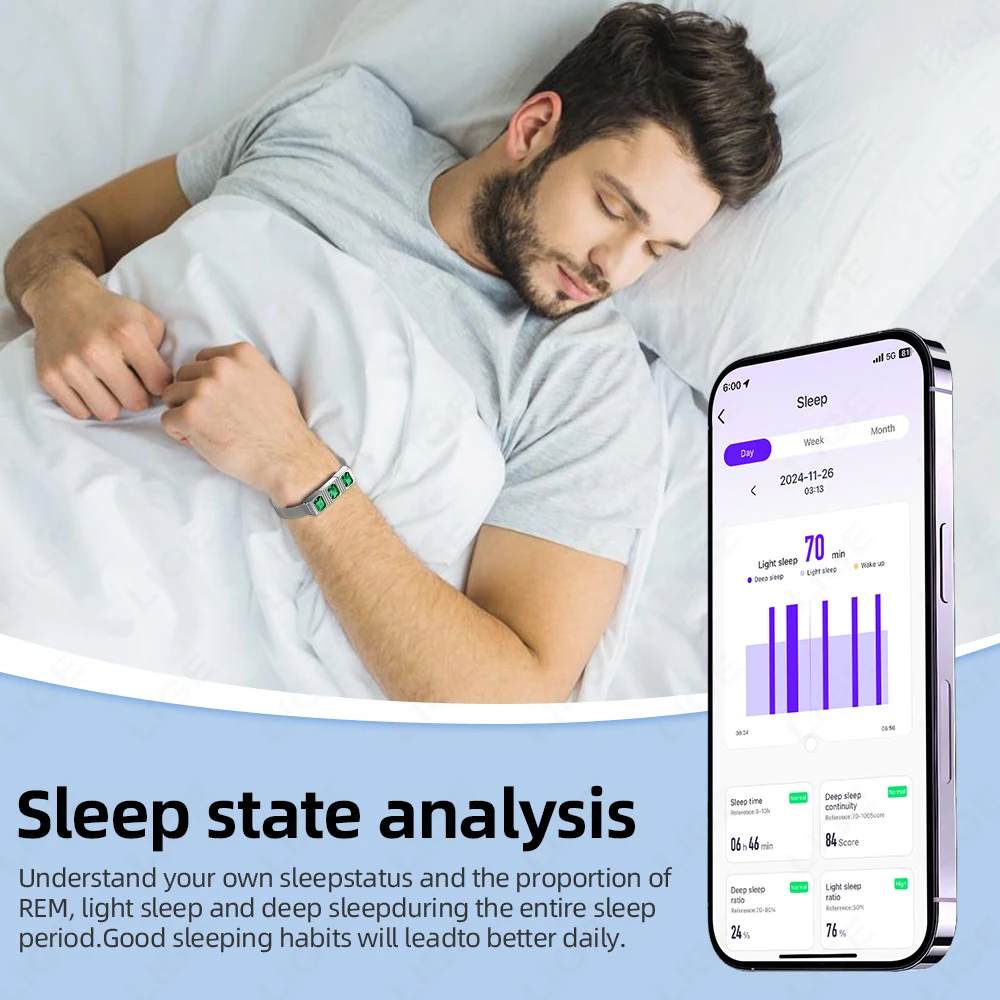 Fashion Rhinestone Smart Bracelet Health Tracker Sleep Heart Rate Monitor Sport Band Smart Watch 1ATM Waterproof For Android IOS