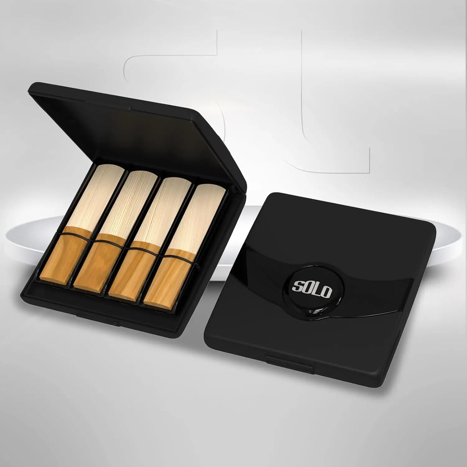 Premium Sax Reed Storage Case – 8 Individual Slots, Lightweight Design, Durable ABS Shell, Elastic Secure Band