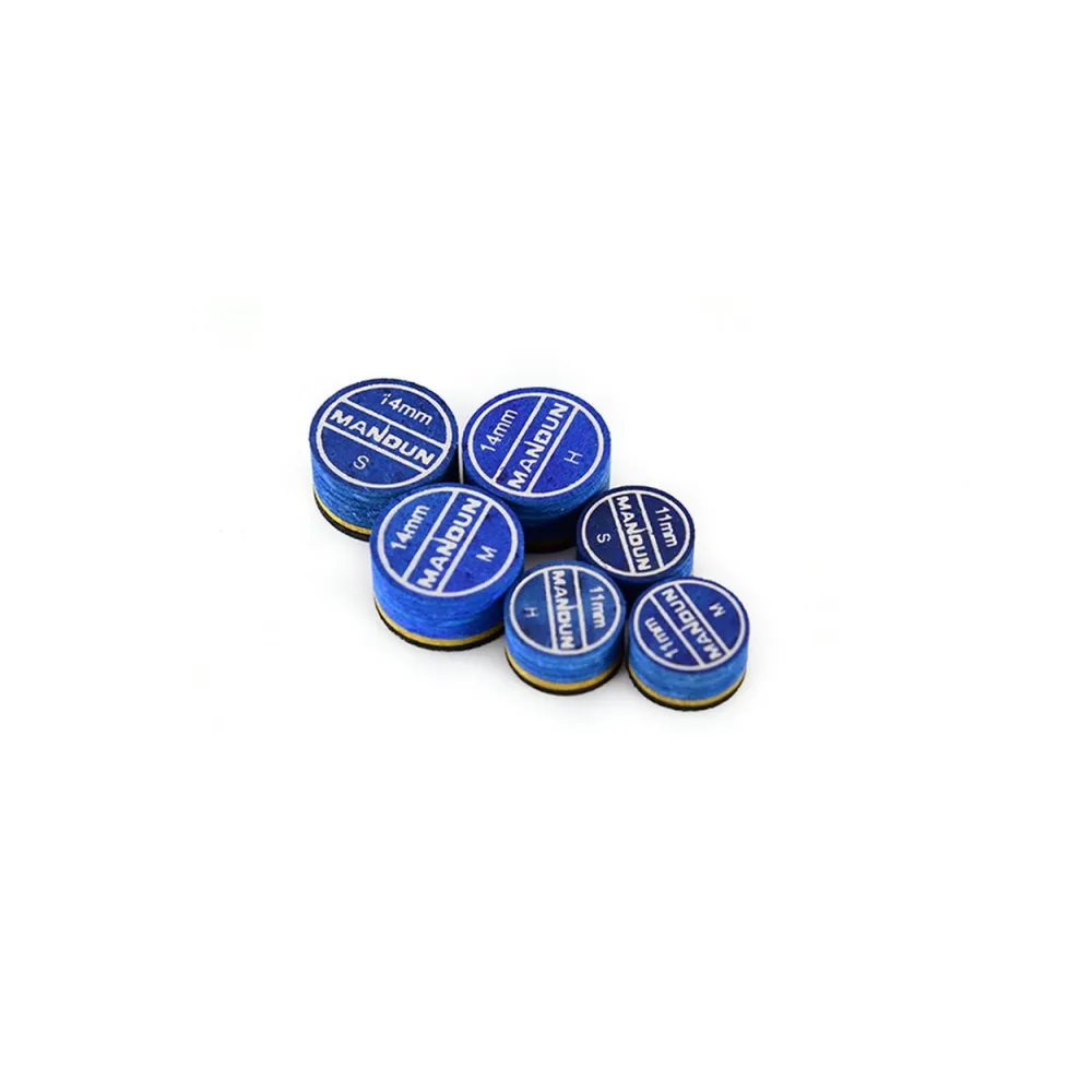 ManDun Professional Multi-Layers Leather Billiards Pool Cue Tip 11mm 14mm pool cue tips billiard cue tips
