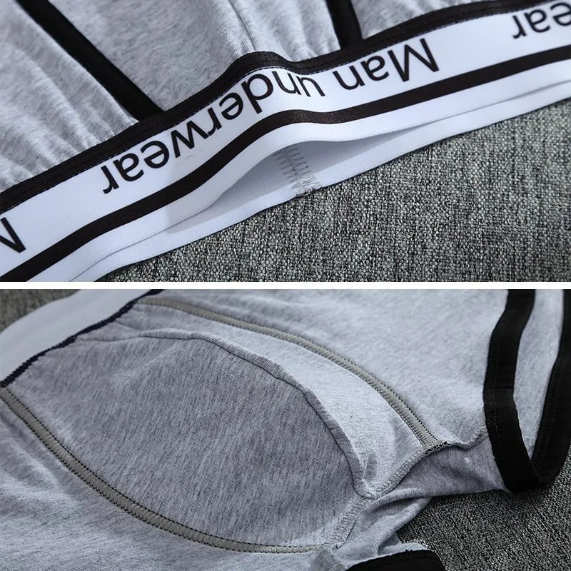 1/4pcs Men Underwear Boxers Cotton Panties Breathable Solid Boxershorts Male Mid Waist Underpants Trend Man Shorts Homme Shorts 6